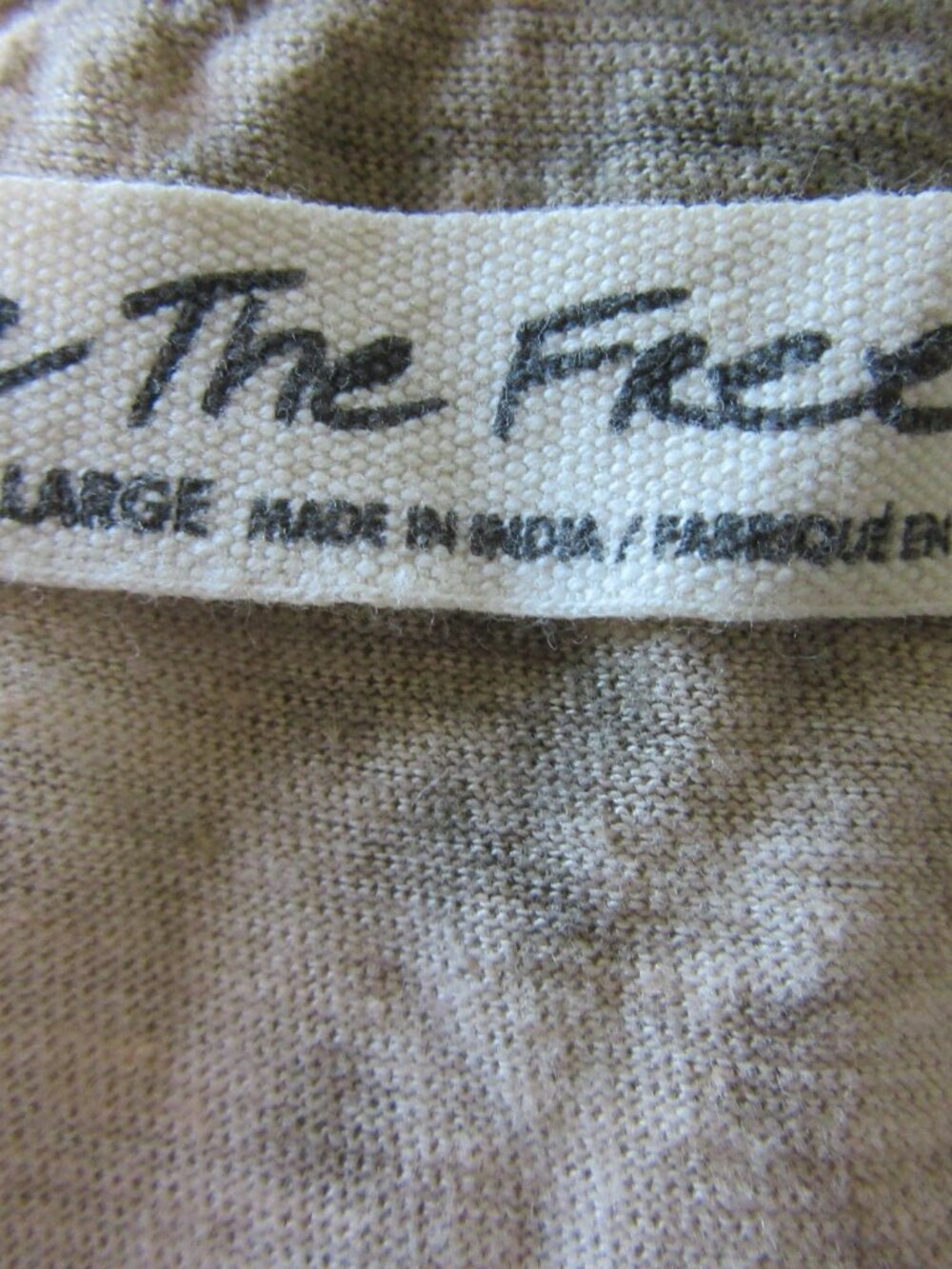 We The Free Beige Tye Dye XL Pullover Crewneck Shortsleeve TeeShirt Top - Picture 3 of 4